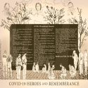 Cartoon: COVID-19 Heroes and Remembrance, conceived by Phil Ness, drawn by Reeve, 2021.
